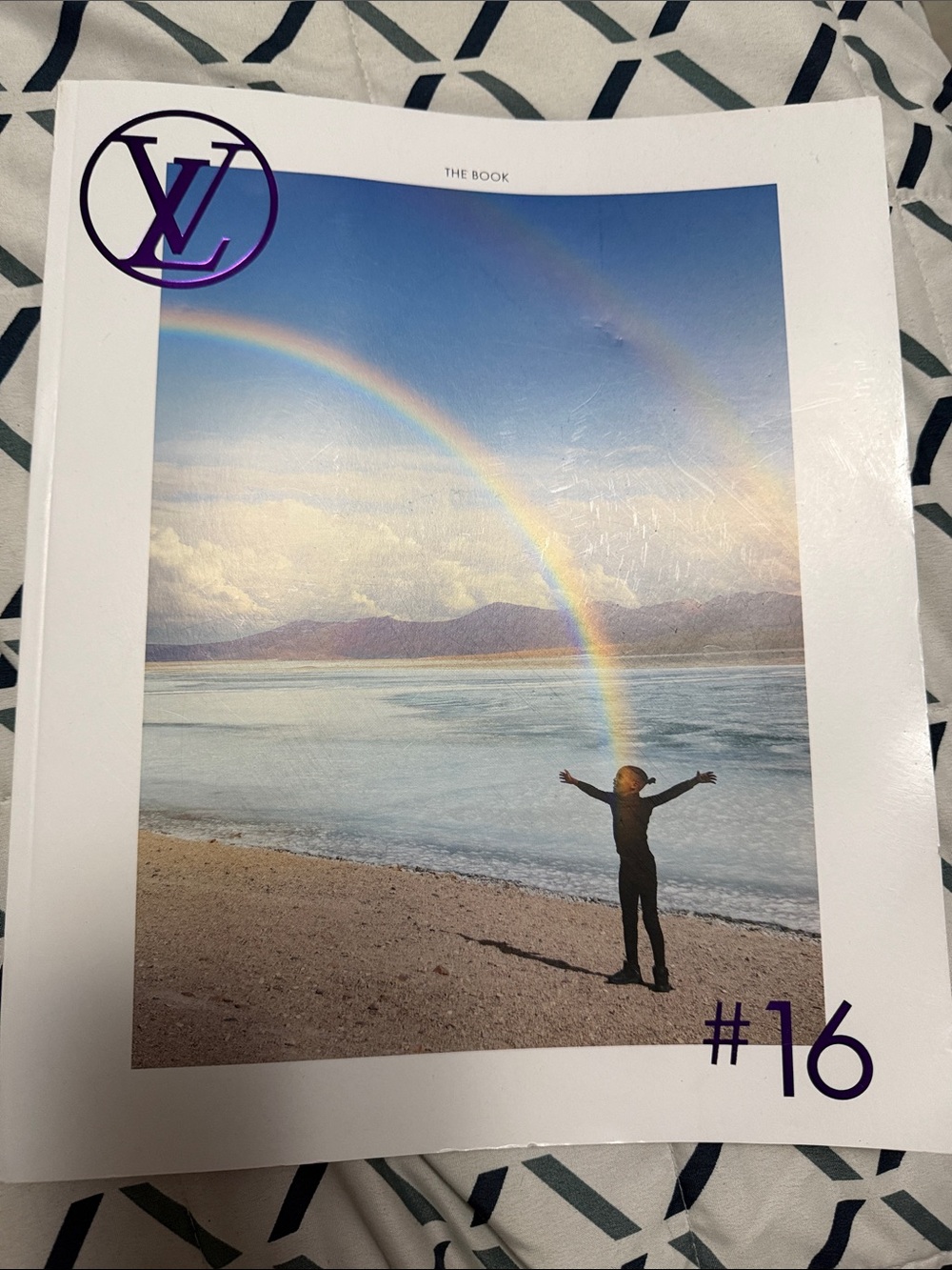 Louis Vuitton Rainbow Beach Scene Art Print - Blue, White, Purple